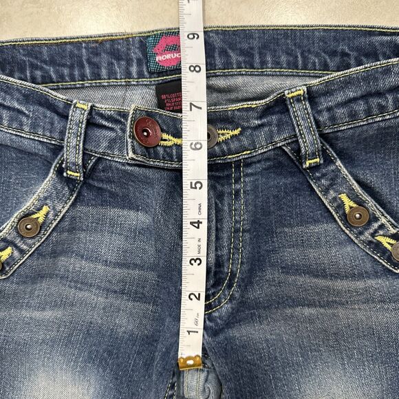 Fiorucci Vintage Women's Straight Leg Denim Jeans Size 3 Angel Patch Medium Wash - Picture 11 of 13